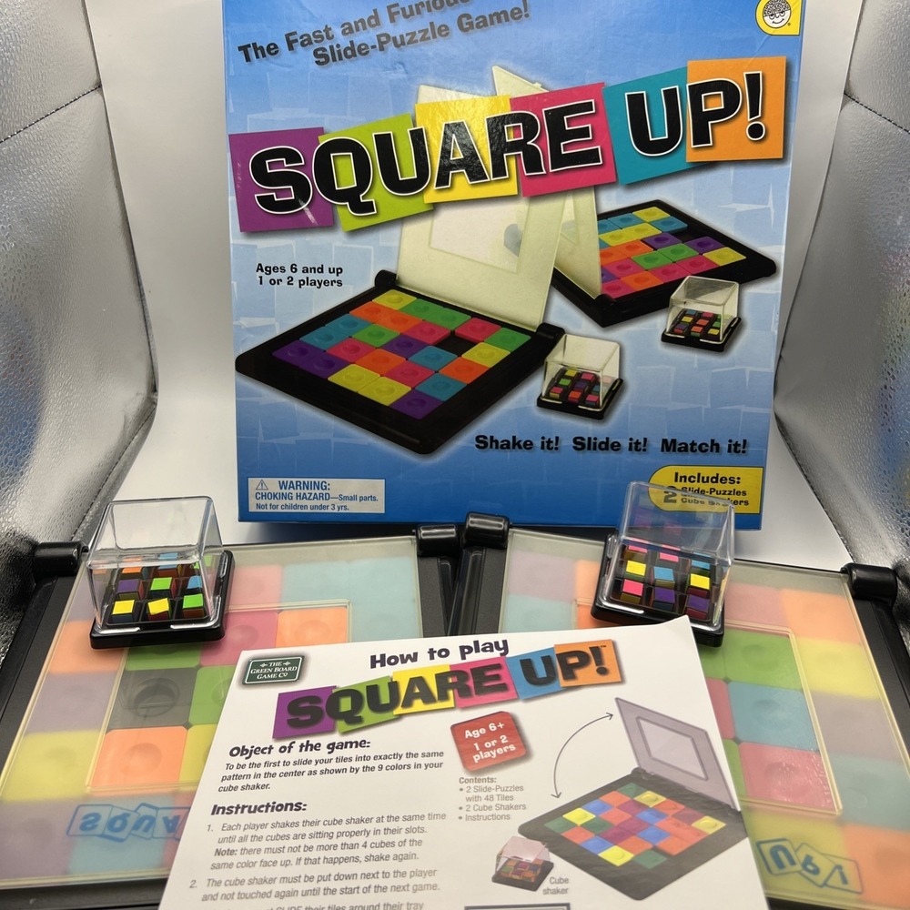 Square Up! COMPLETE Mindware 2009 Tile Strategy Puzzle Race